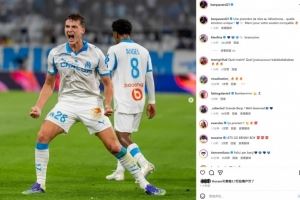 马赛首秀破门，帕瓦尔社媒纪念：梦幻般的主场首秀，独特的体验